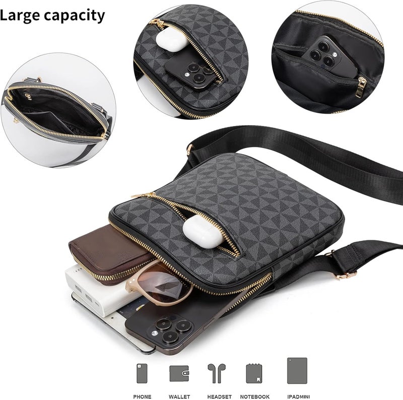 XIKIBEA Crossbody Bag for Mens, Men's commuter shoulder bag, Travel bag Work Business Small men's satchel - Image 4